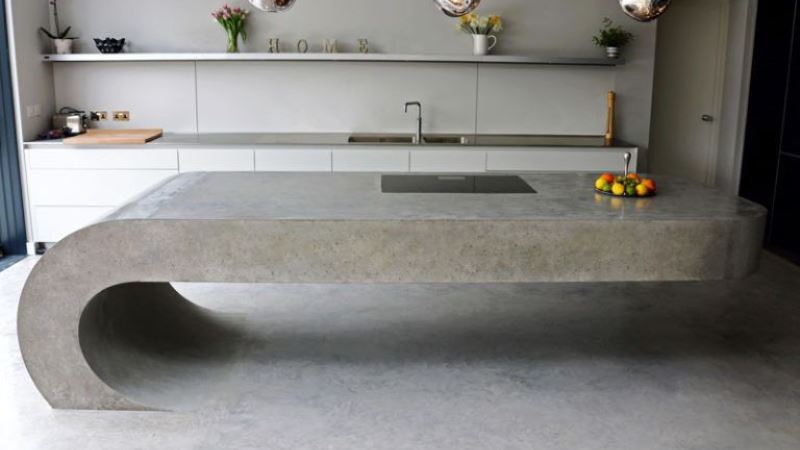 18 Creative Concrete Kitchen Island