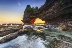 Batu Bolong Beach Bali, a Beautiful and Unique Beach That is a Favorite of Surfers